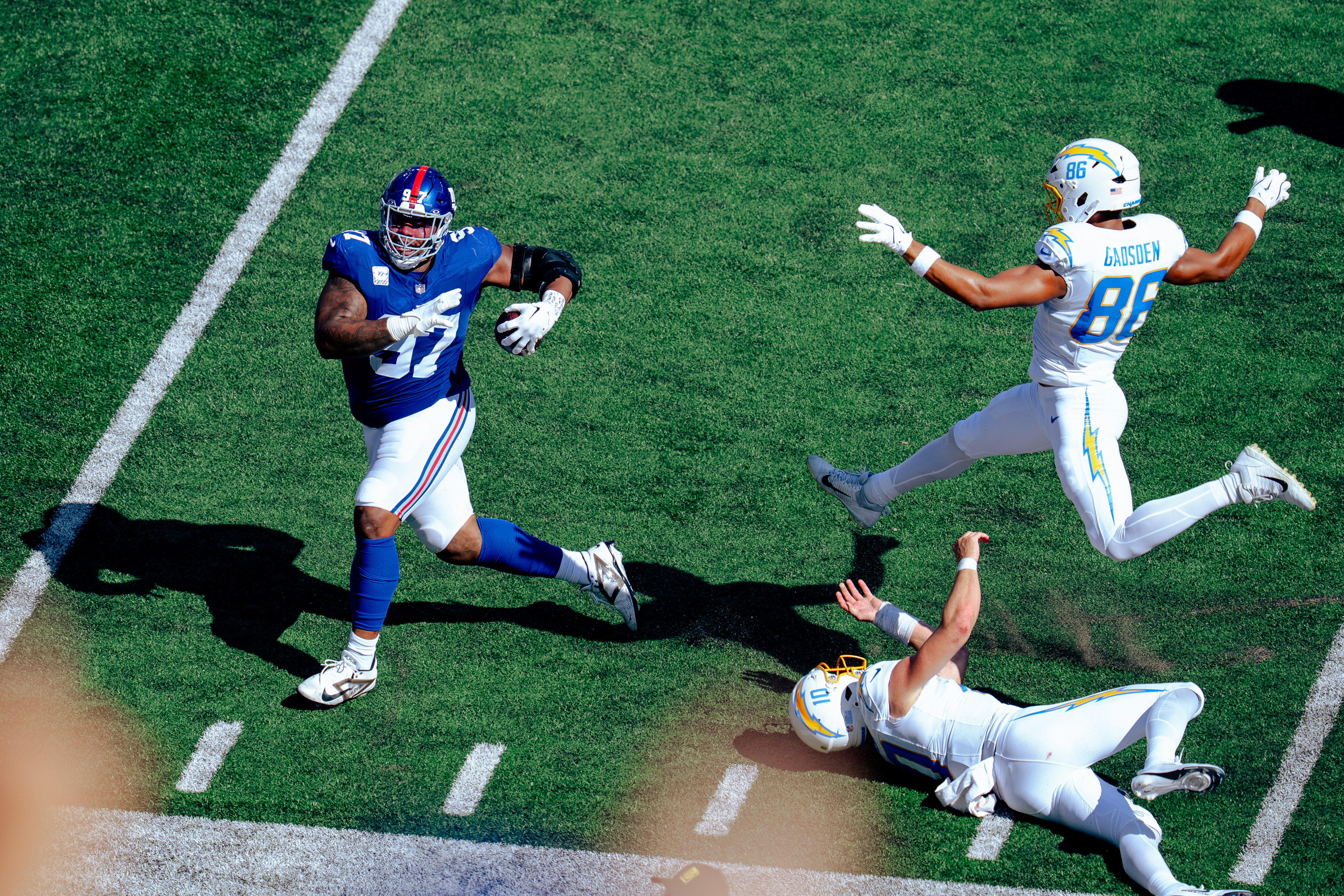 DL Dexter Lawrence II (97) Interception