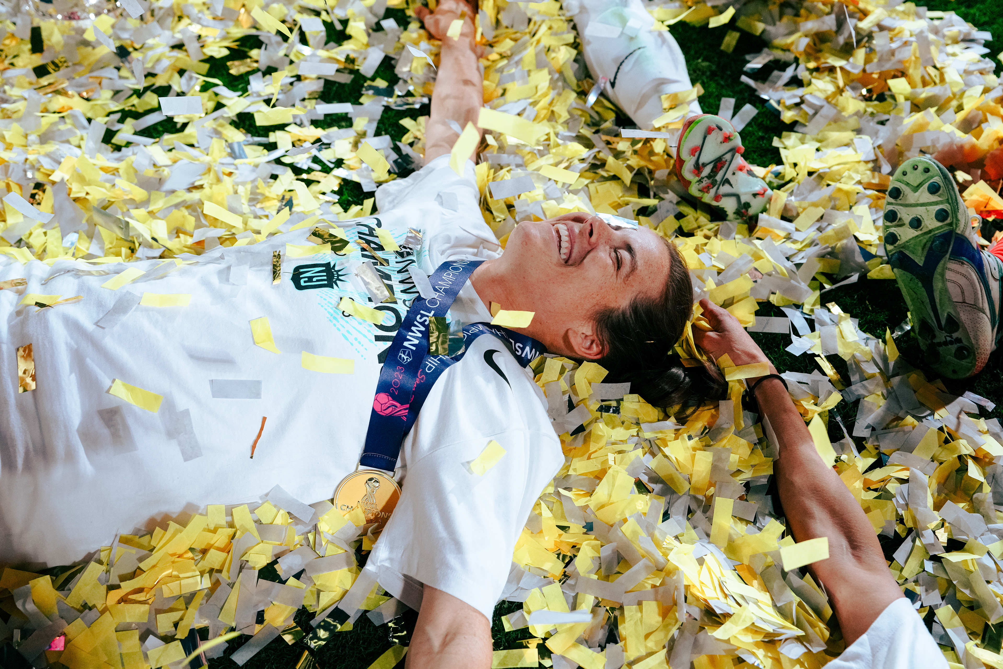 Kelley O'Hara Celebrating NWSL Championship