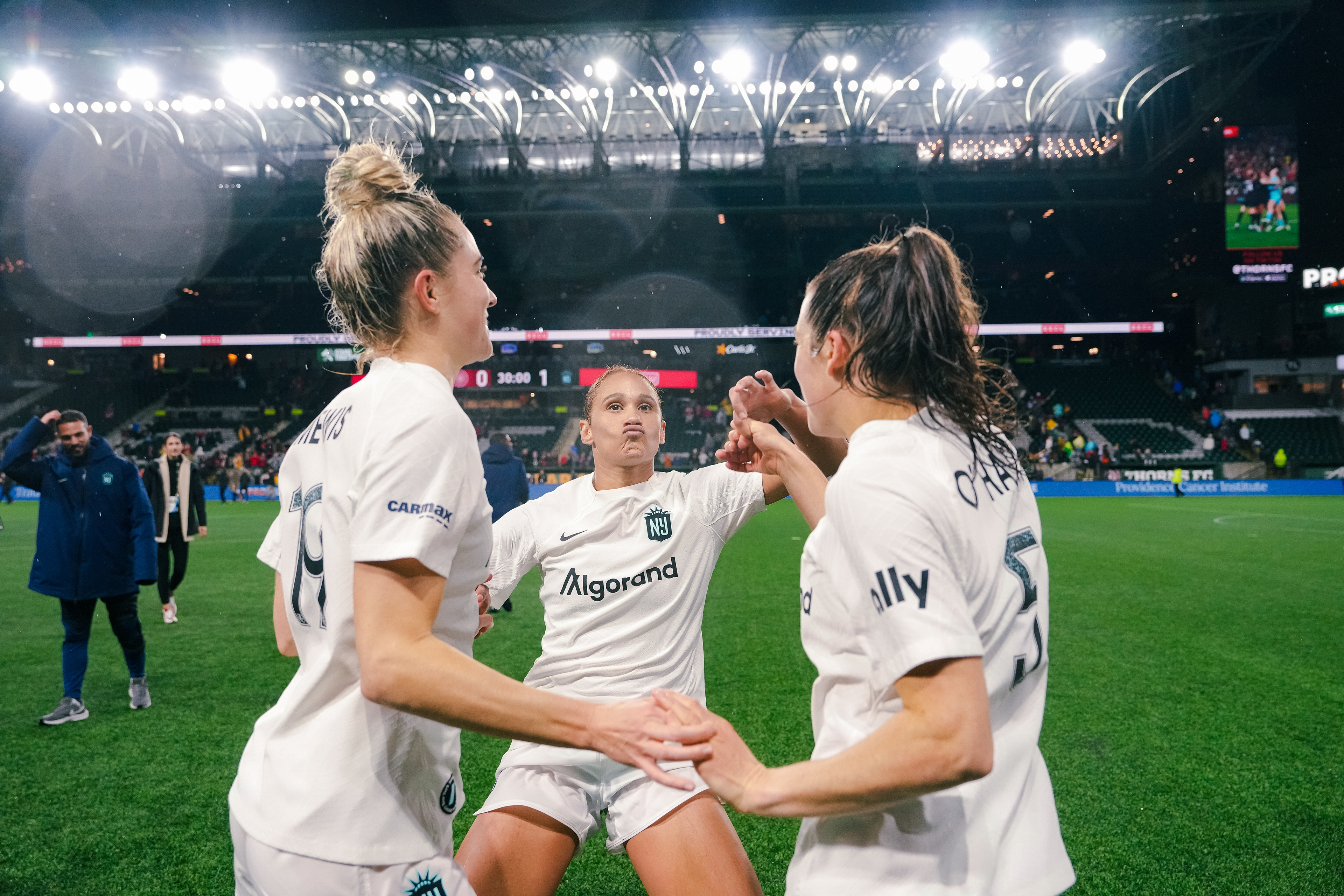 Semifinal win celebration