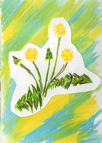 Dandelion Collage | Mixed Media