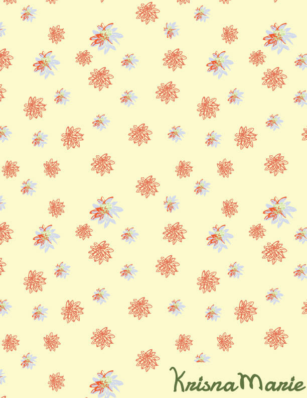 A pattern with a clover flower made by Krisna Marie