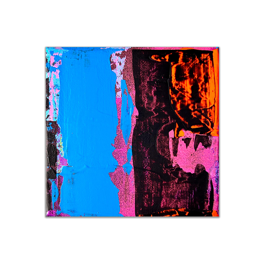Abstract No. 21/24 / Acryl auf Leinwand 10 x 10 cm - Acrylic on canvas 3,9 x 3,9 Inch