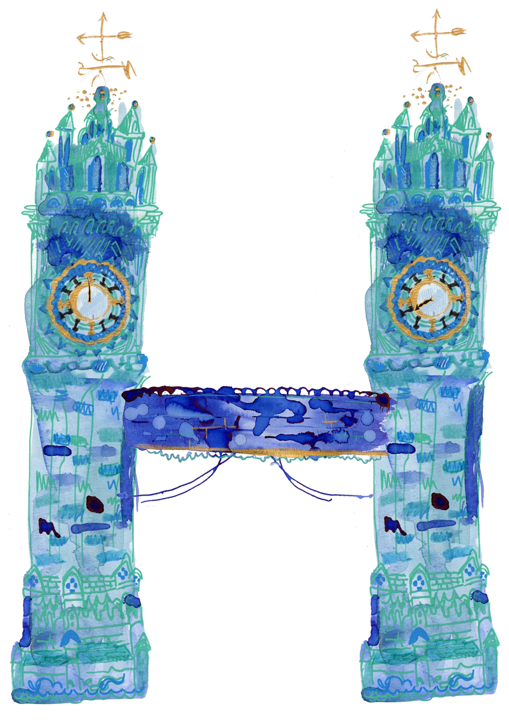 Albert clock twin towers