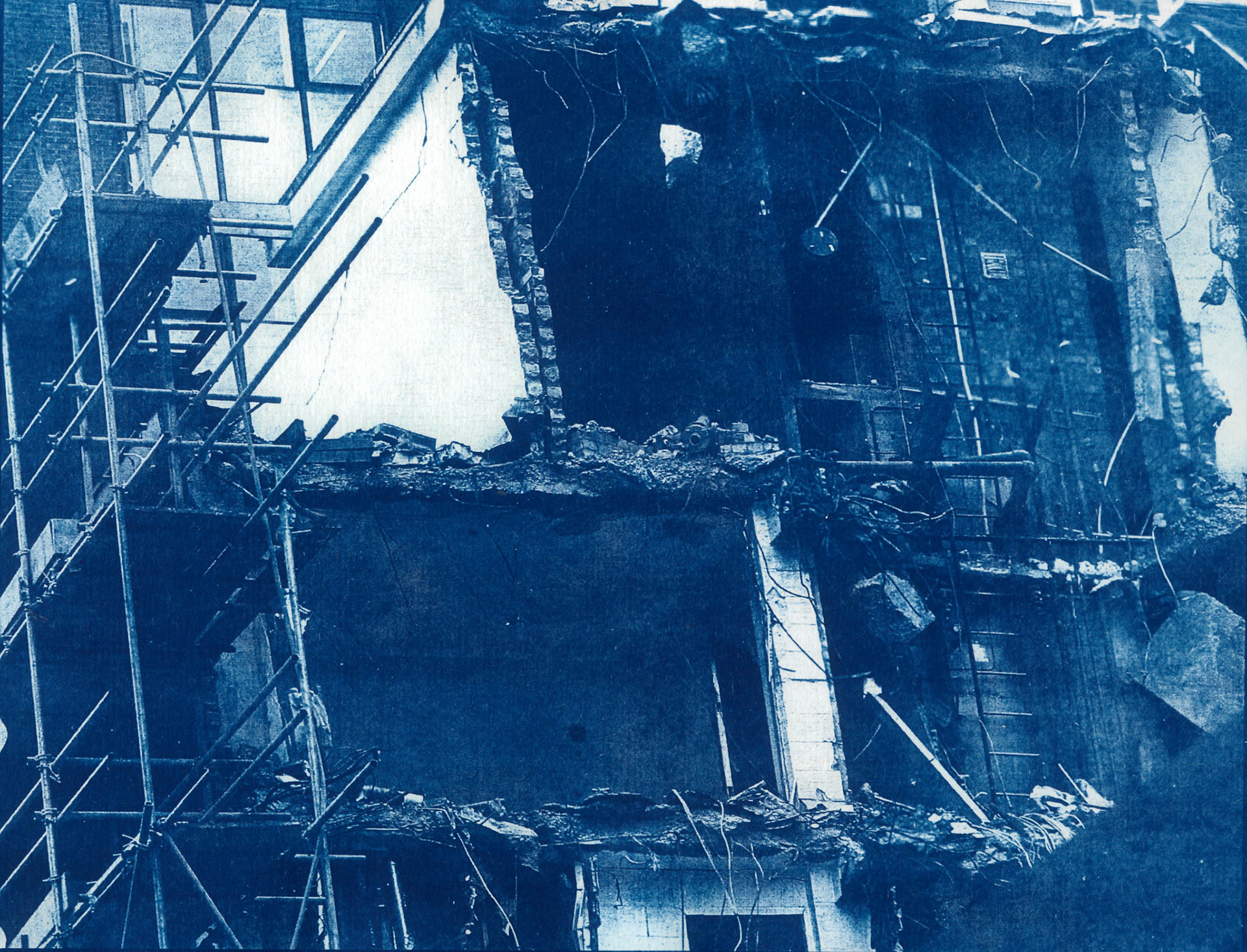 Digital to Cyanotype Lansdowne road 21/11/2023