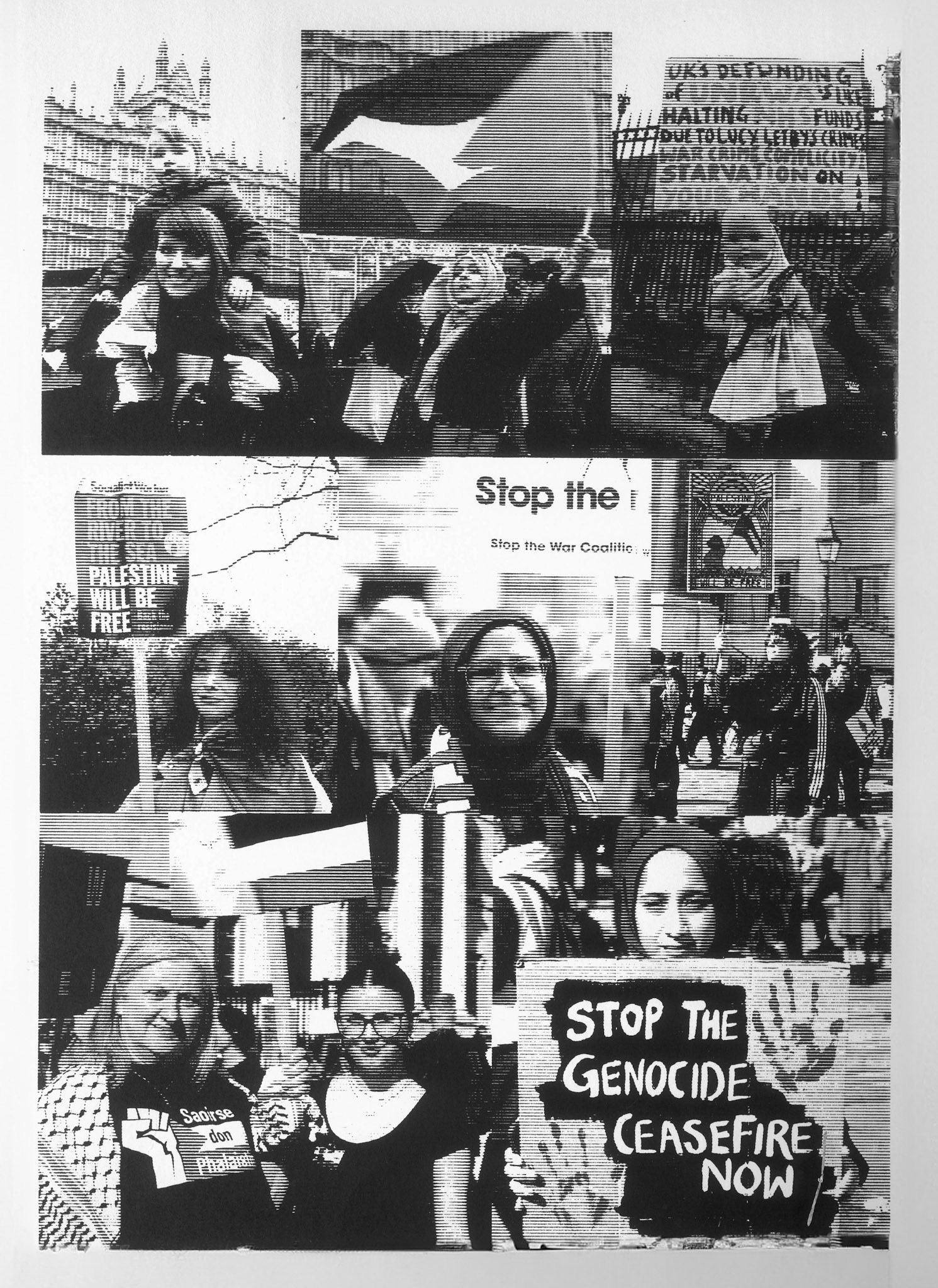 Protest photography screen printed