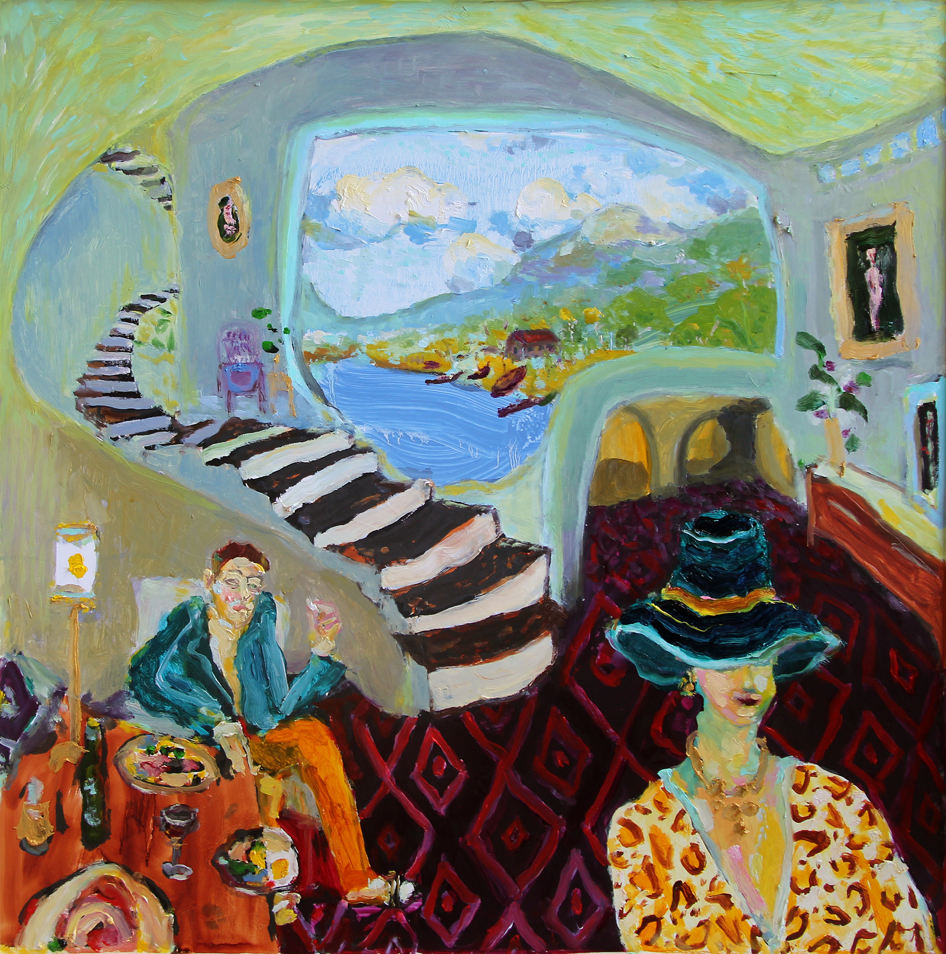 bradley wood people interior design oil painting art collecting art for sale interiors