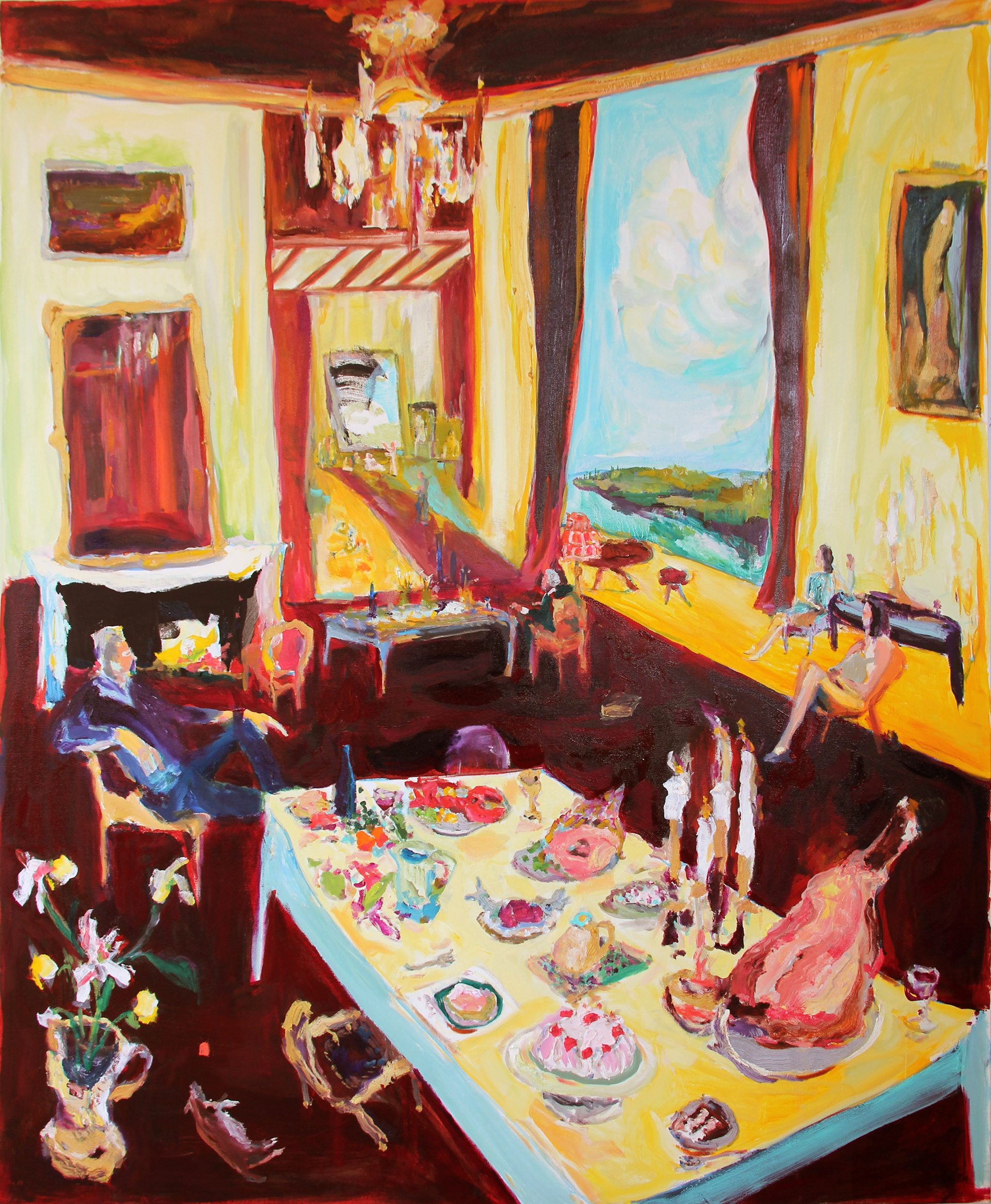 bradley wood people interior design oil painting art collecting art for sale