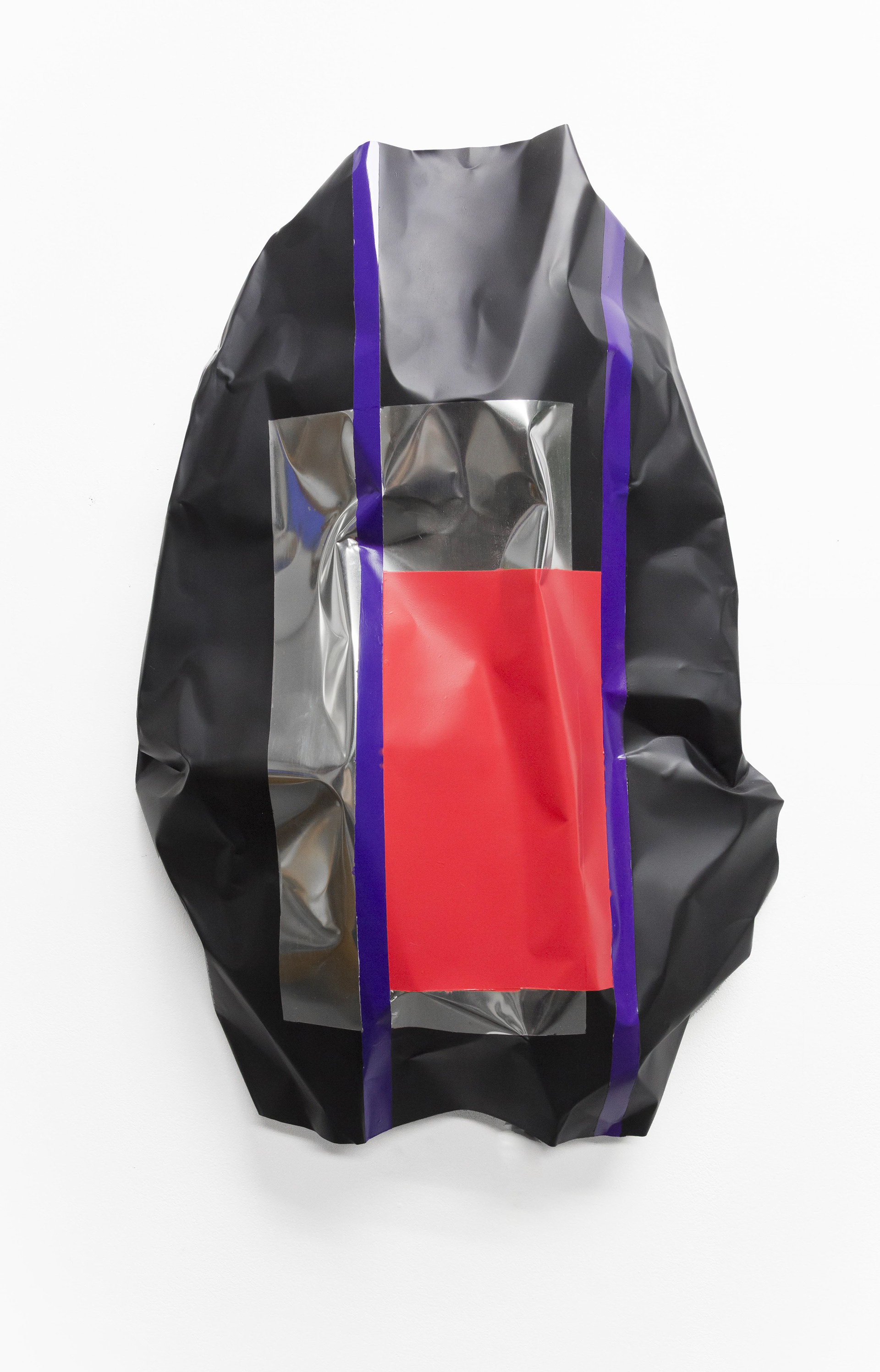 flatbag (quadrat), 2020, Lack auf Weißblech / verzinnt, 80 × 70 cm