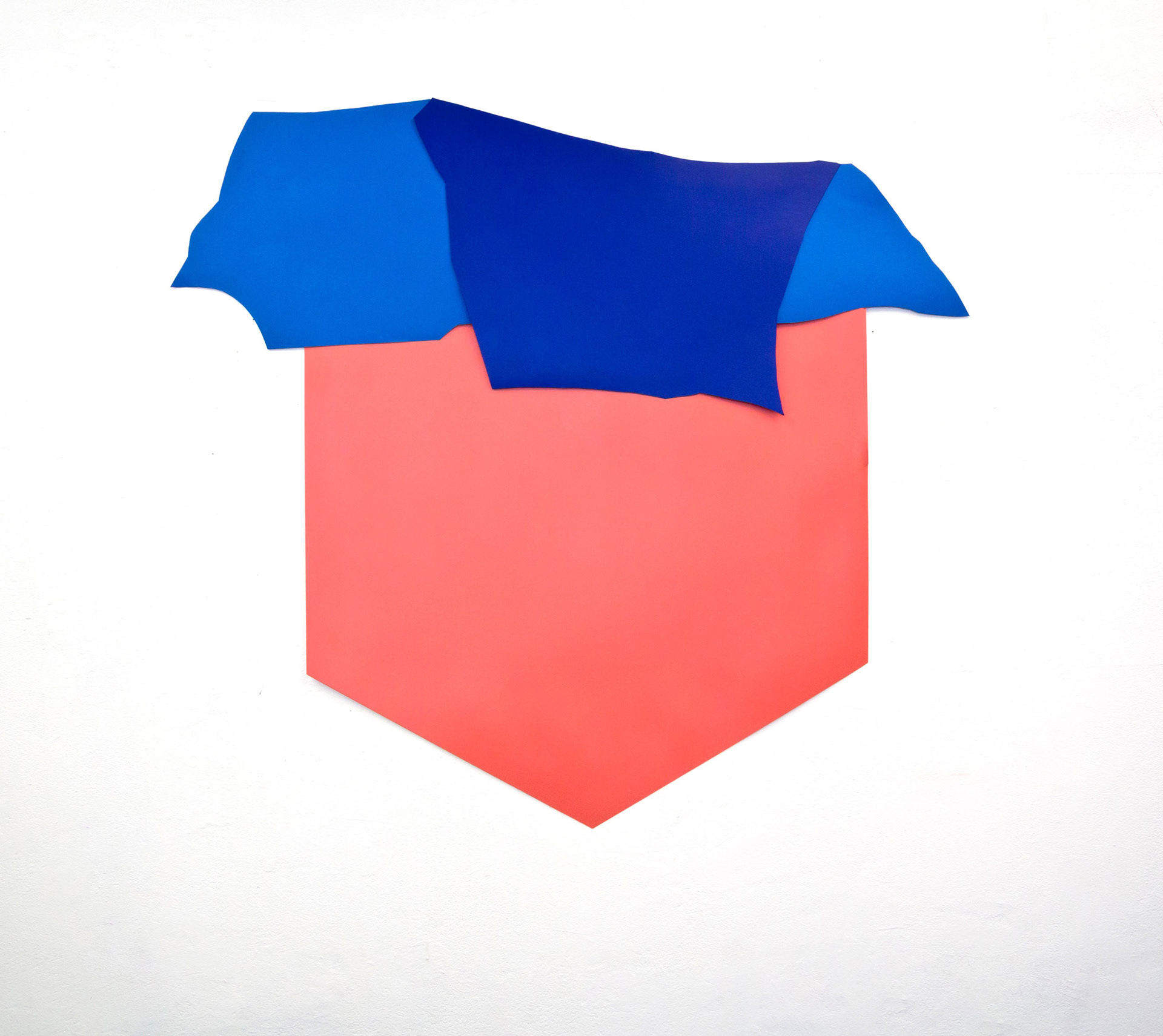 cutout (apricot) 2020, Lack auf Karton, 80 × 70 cm