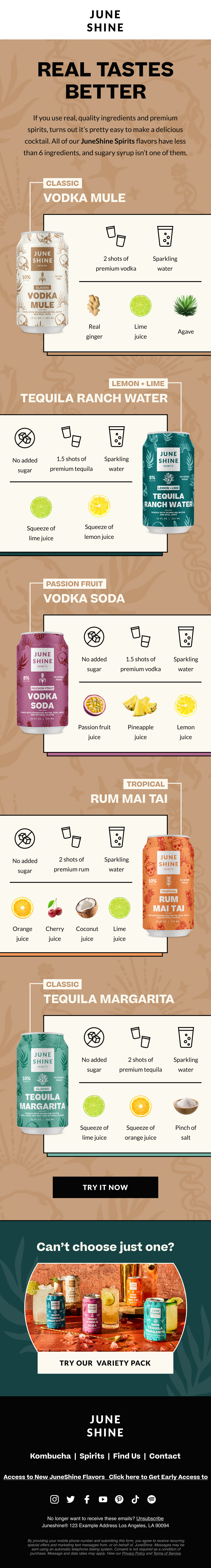 Spirits Flavor Breakdown Campaign
