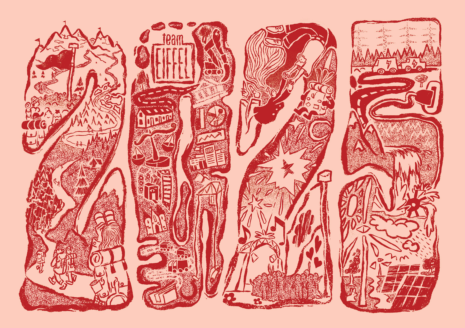 Nieuwjaarskaart 2025 (Rood)