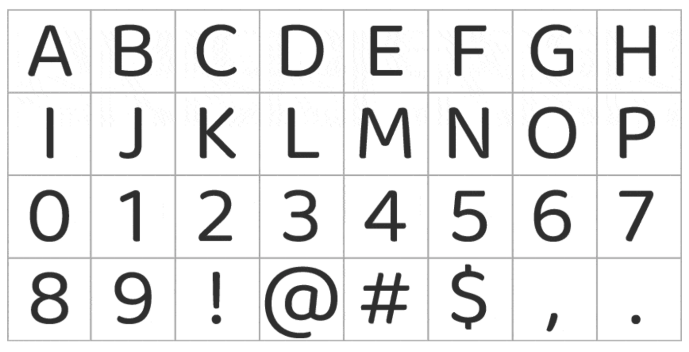 江城圆体 English Typeface