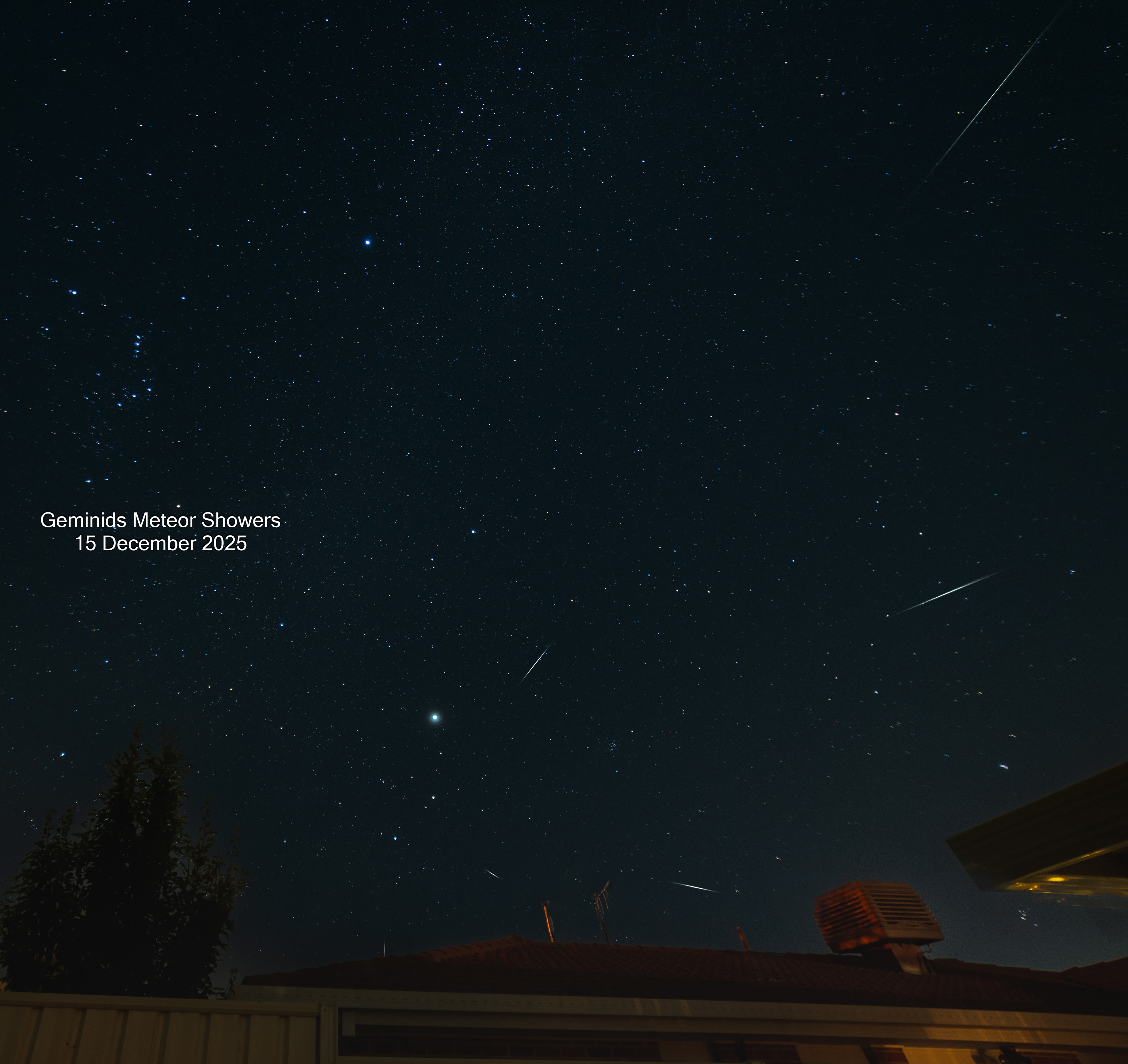 6 Geminids Meteors