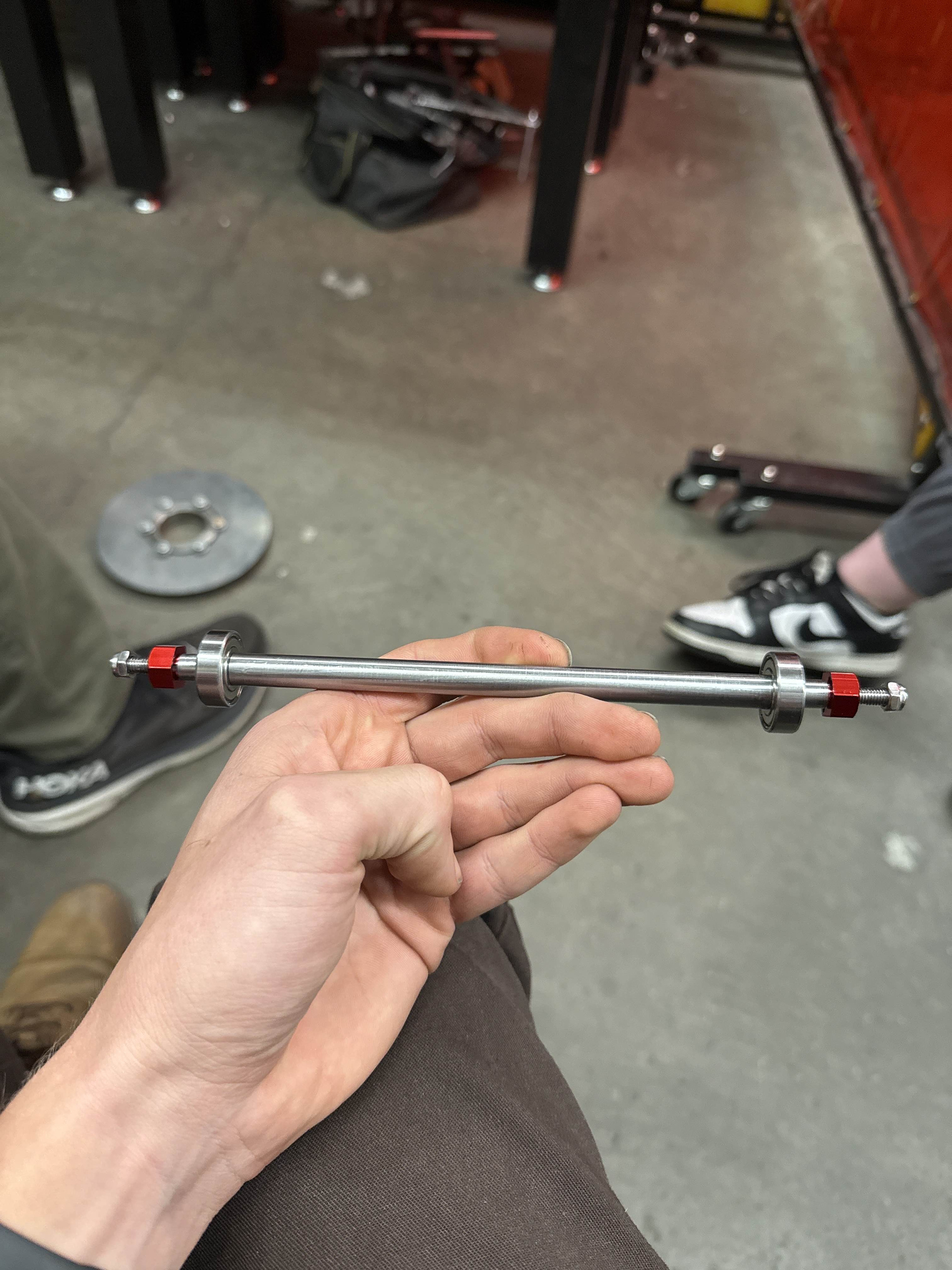 1st Axle turned down