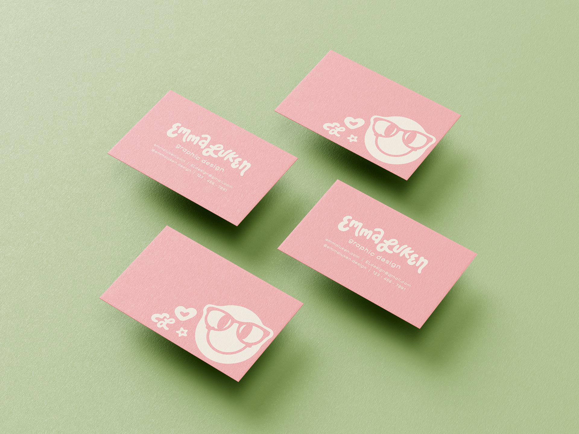 one color business cards