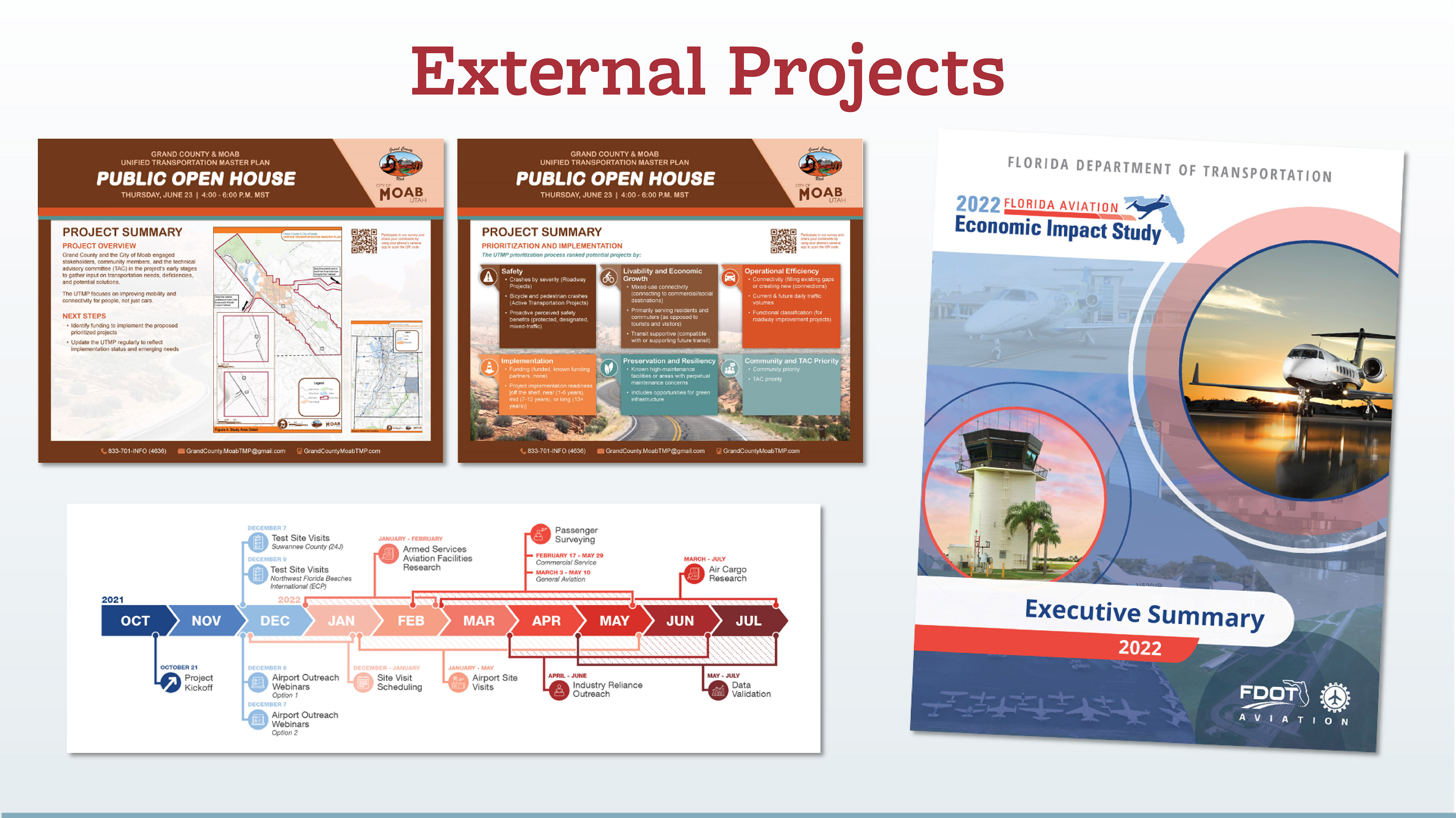examples of external projects created for outside clients