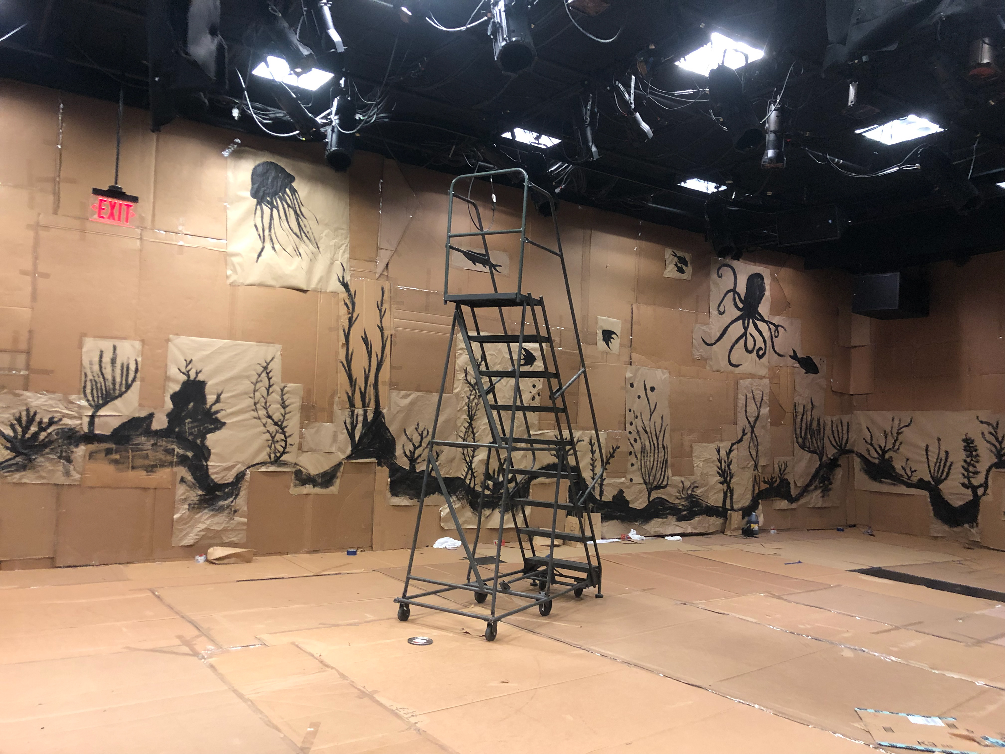 At the end of each performance we ensemble members would cut out paint pieces of the set and give them to audience members.