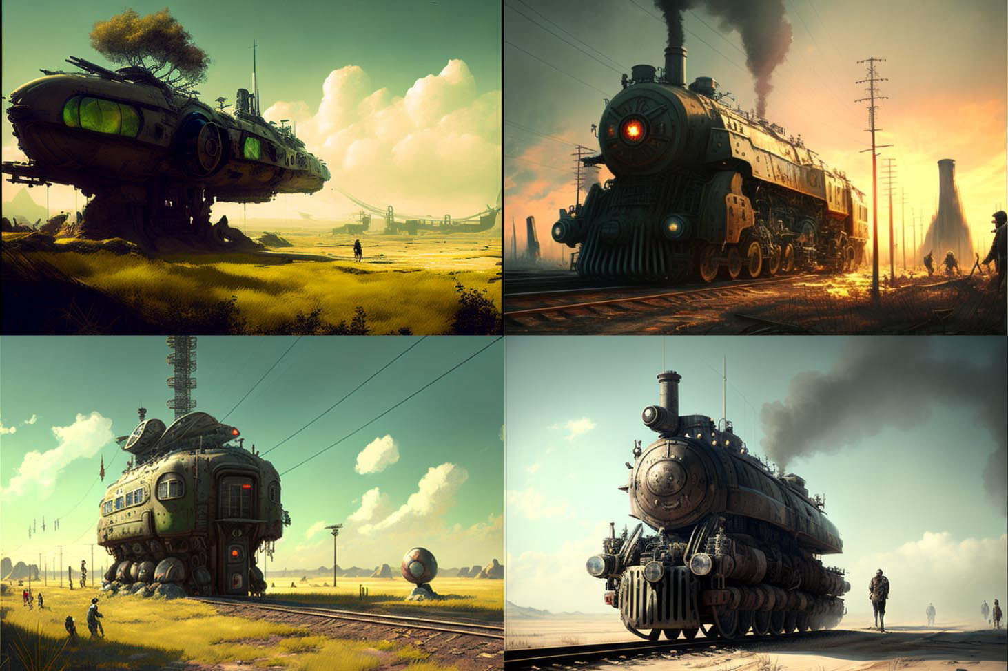 landscape, dieselpunk