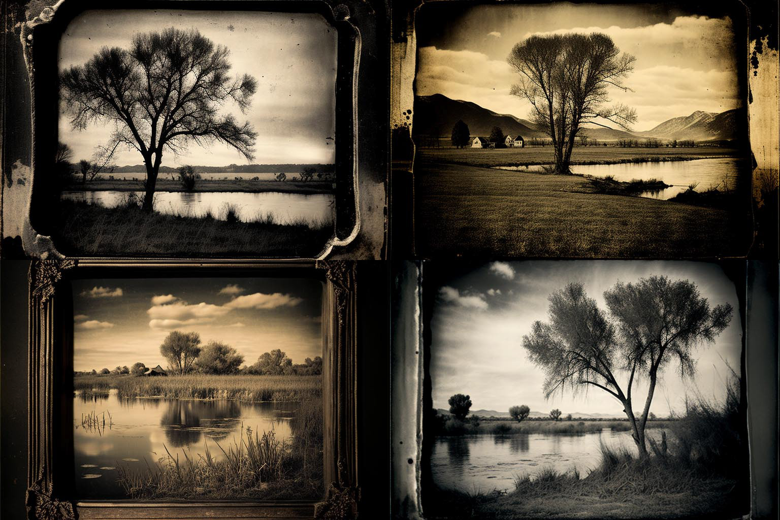 landscape, tintype