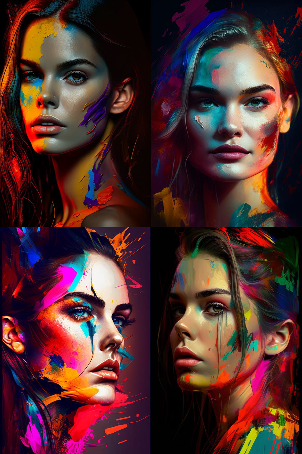 Portrait, colorful