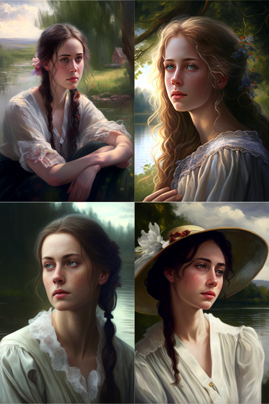 portrait, peaceful scene