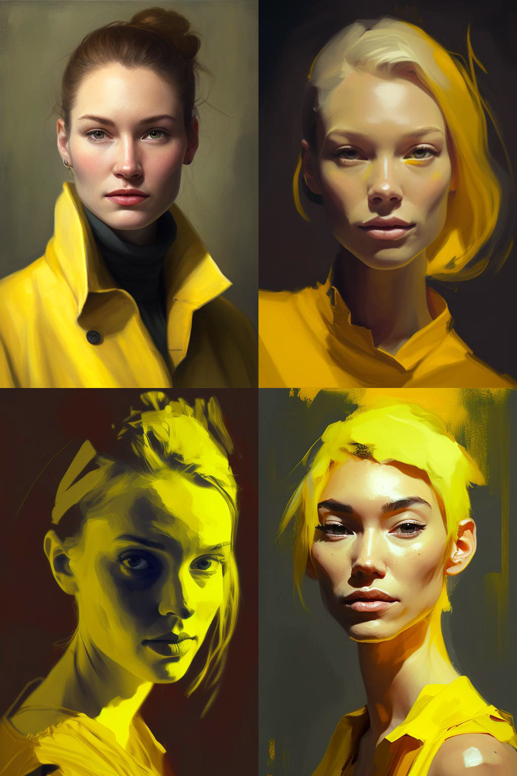 Portrait, yellow