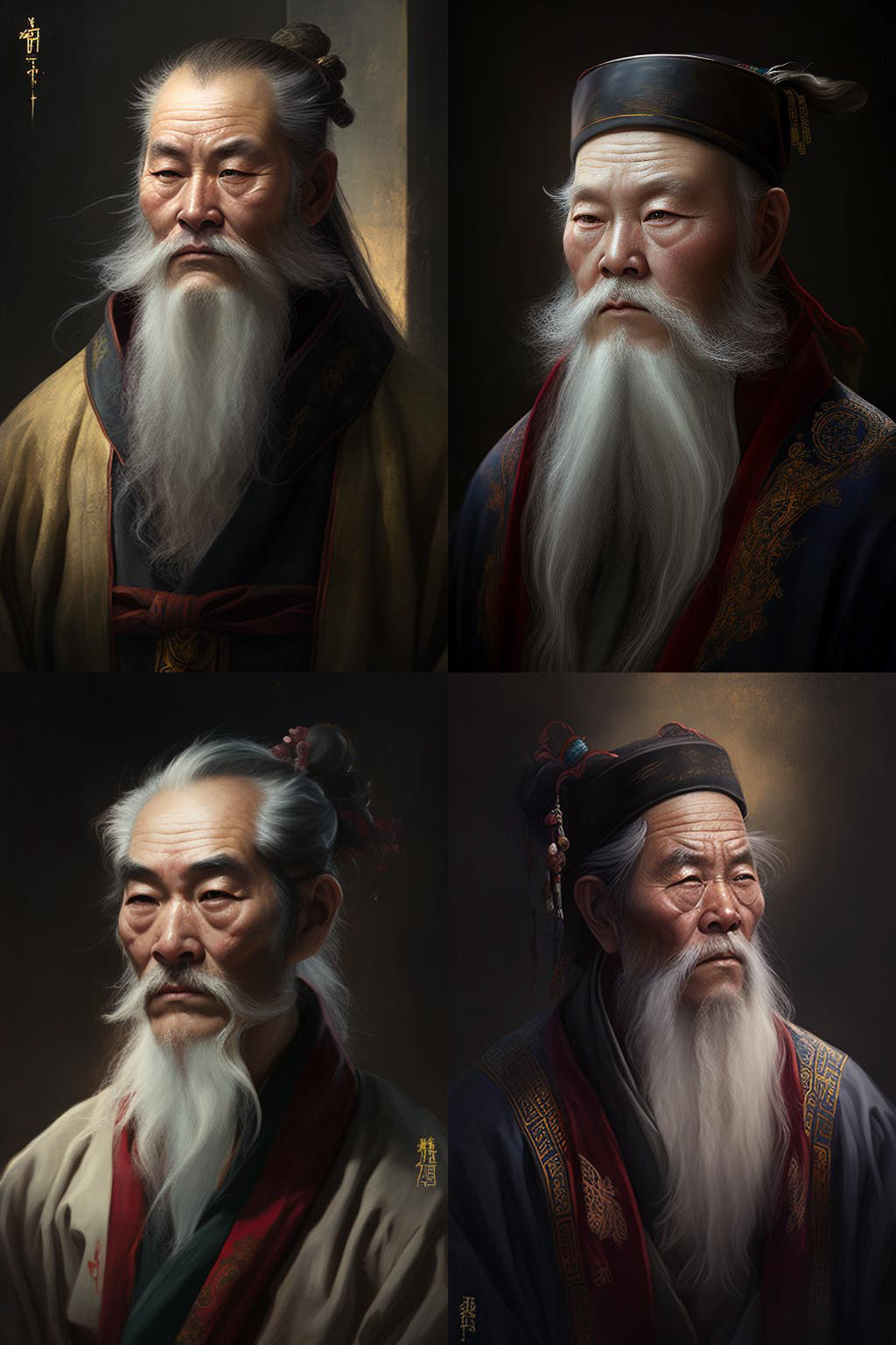 portrait, taoist holy man