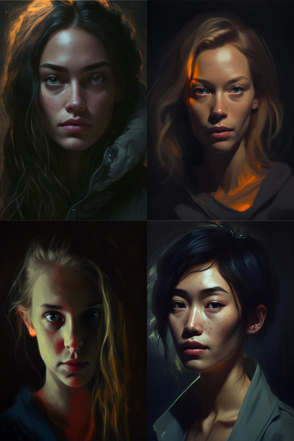 portrait, night