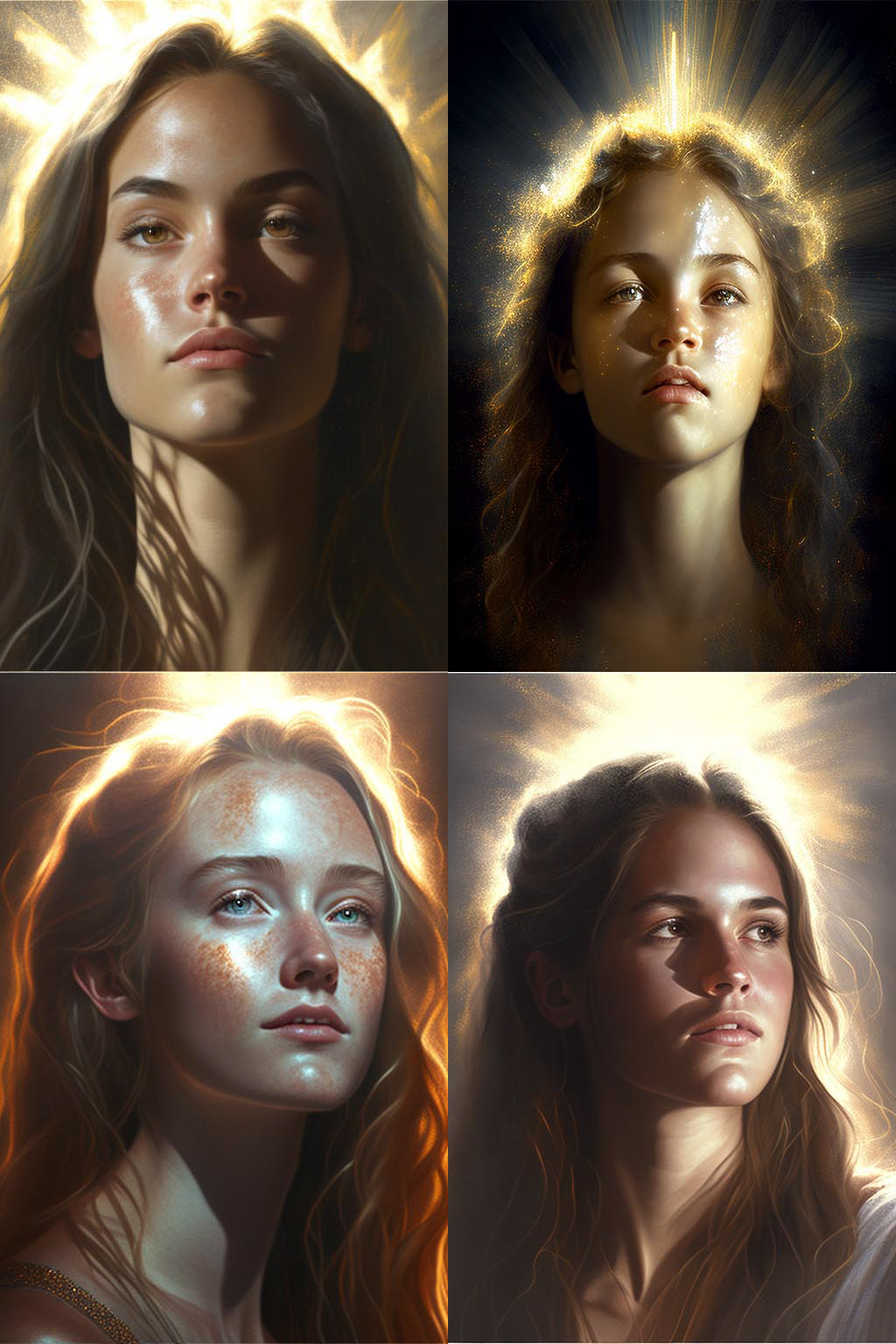 portrait, Rays of Shimmering Light