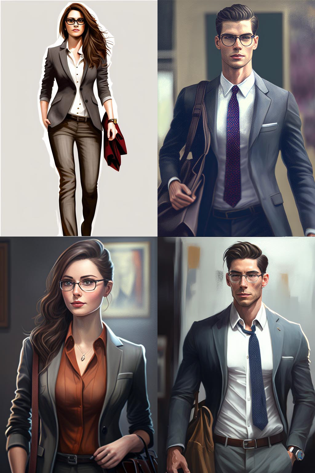 Portrait, Business Casual fashion style