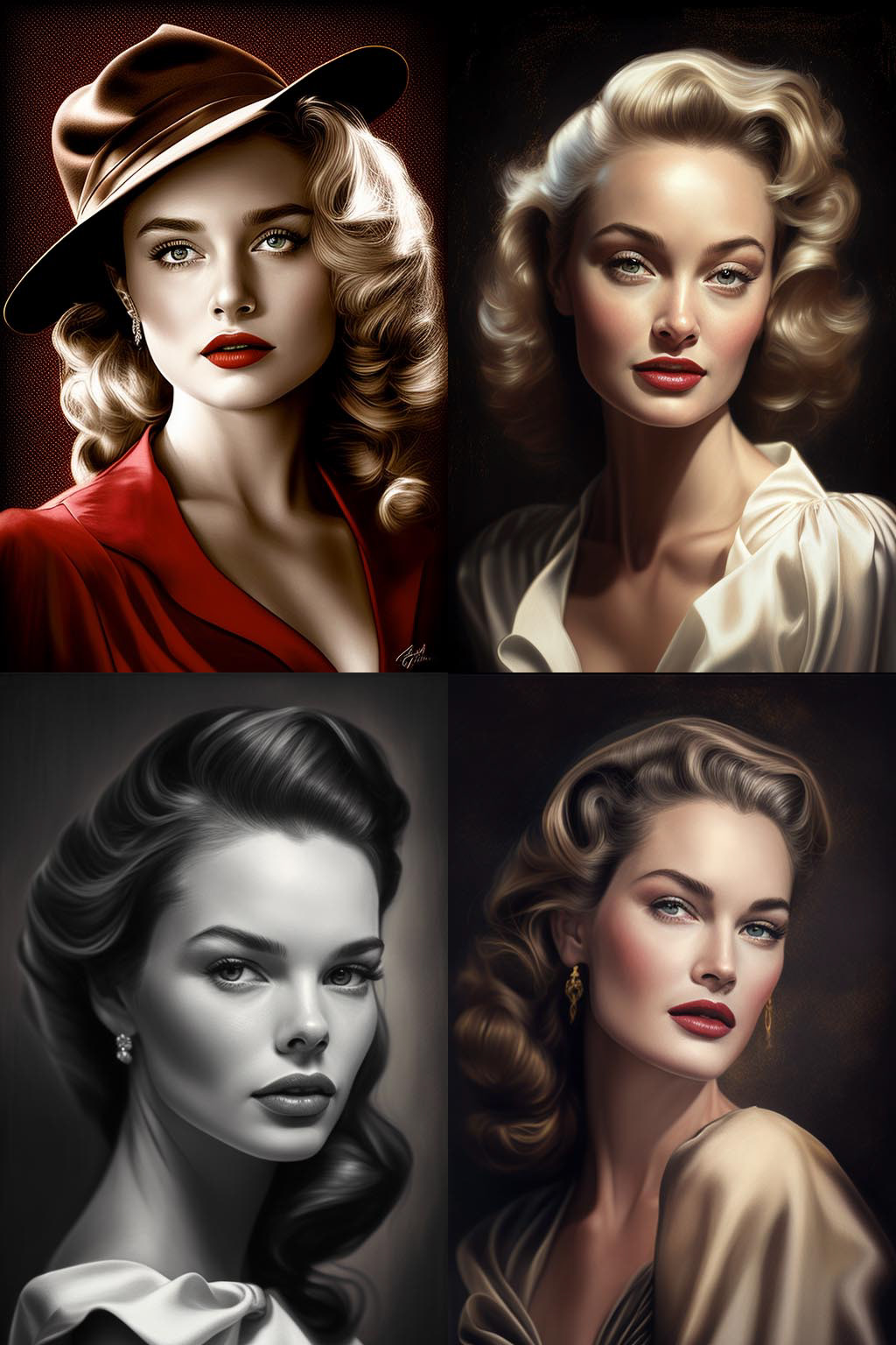 Portrait, Hollywood Glamour fashion style