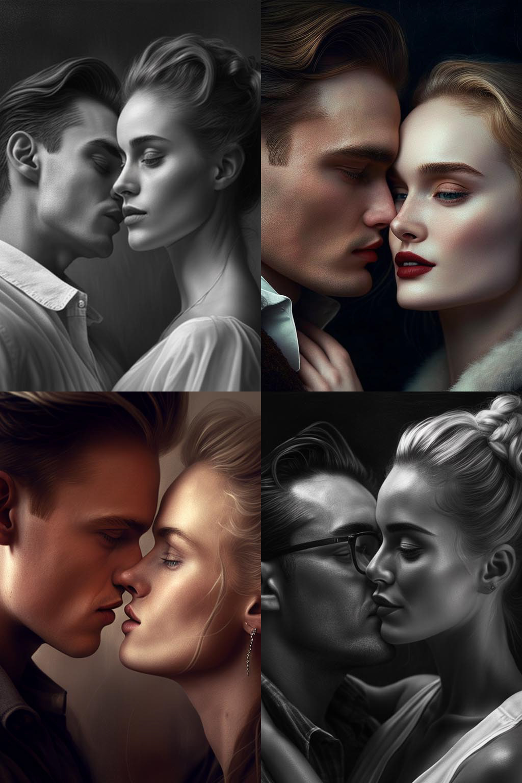 Portrait, Forehead Kiss Pose