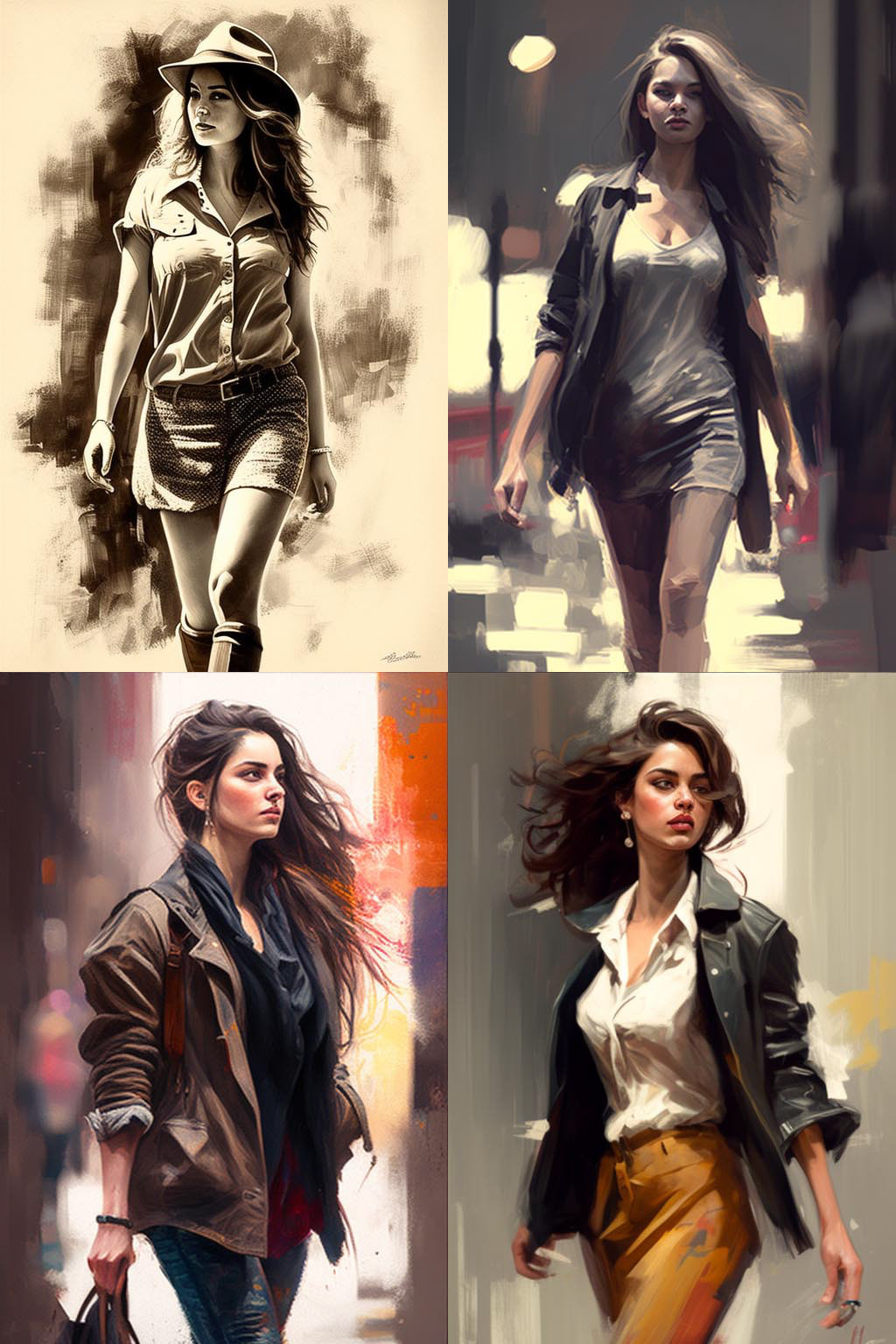 Portrait, Walking Pose