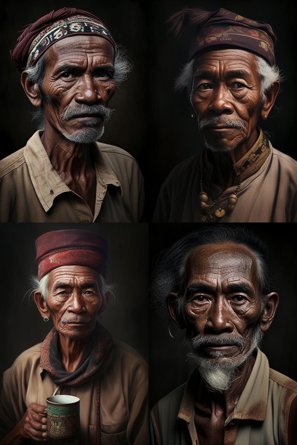 portrait, java man