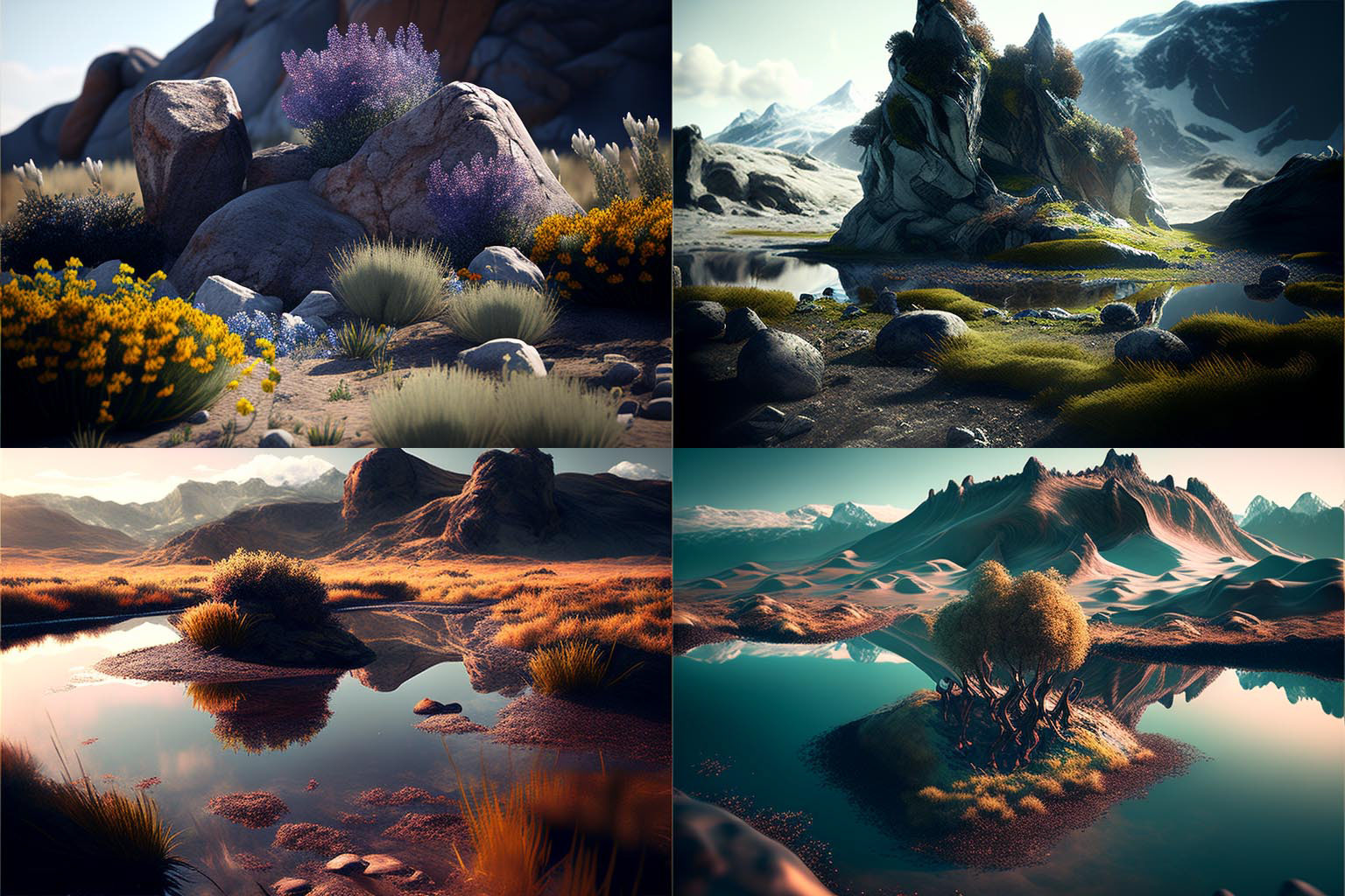landscape, Subsurface scattering