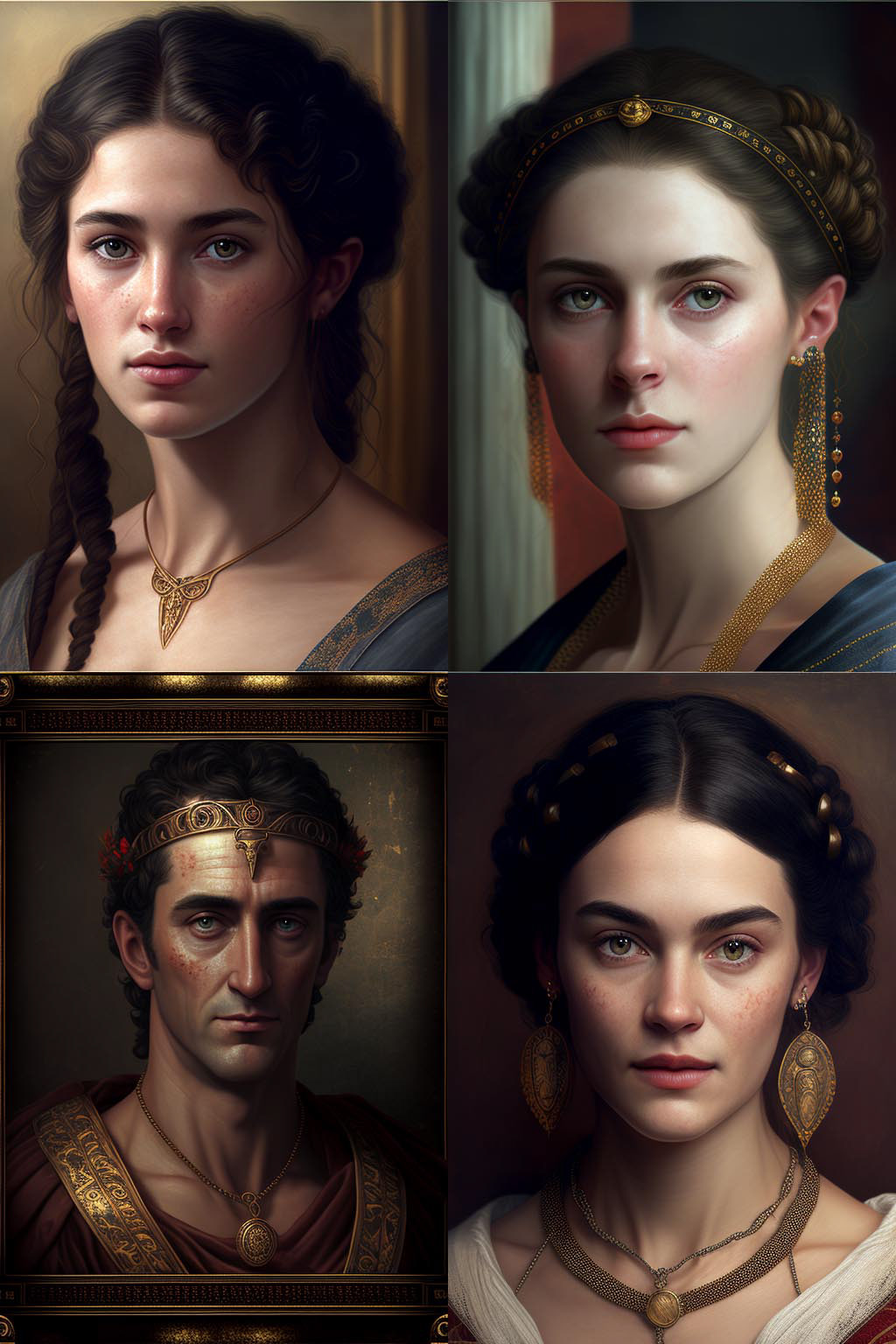 portrait, ancient style