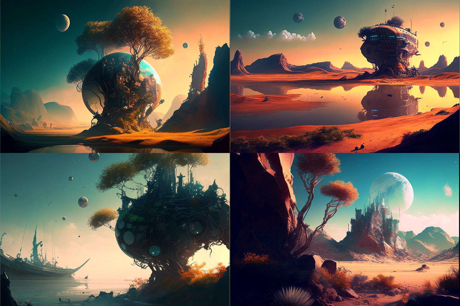 landscape, dreampunk