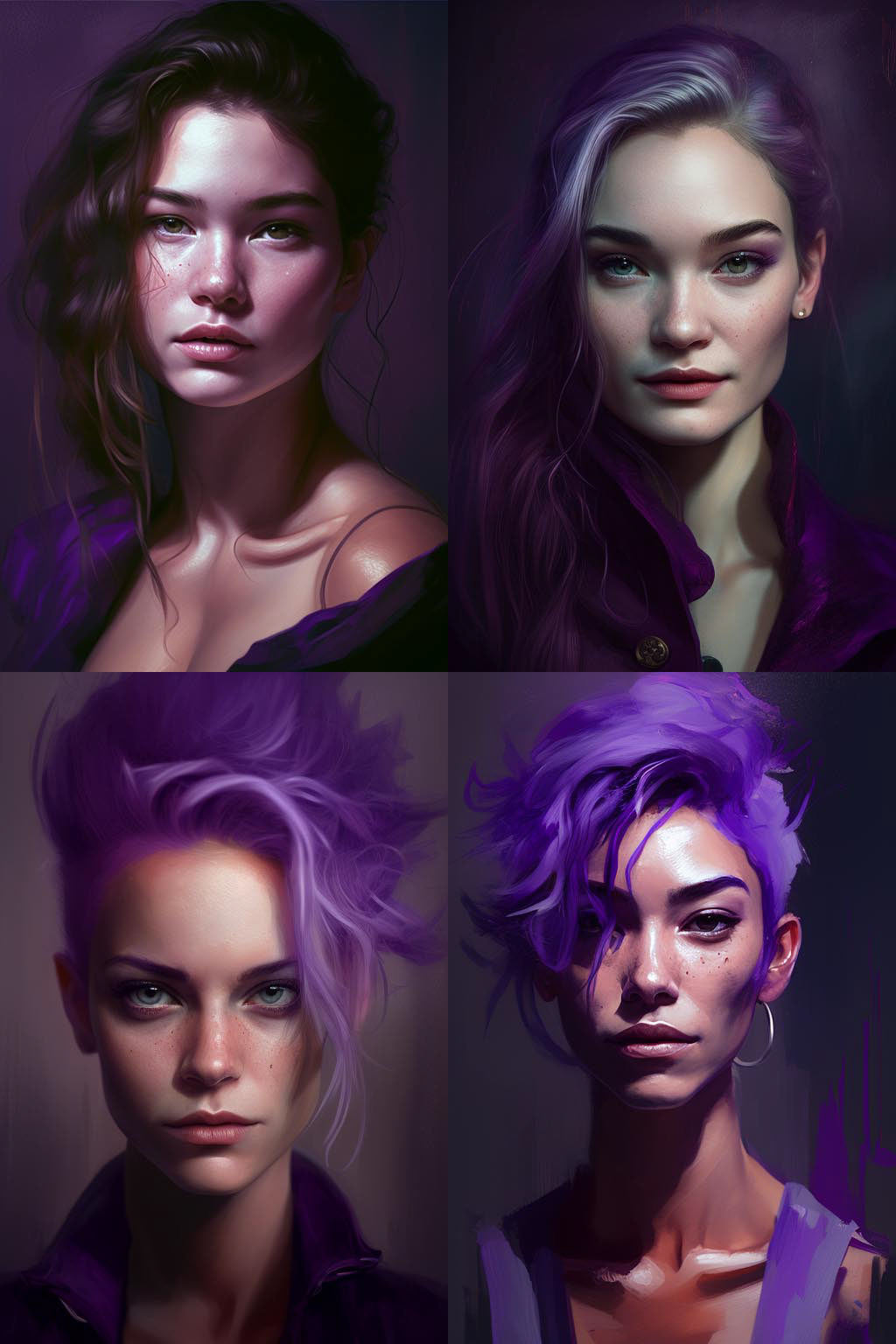 Portrait, purple
