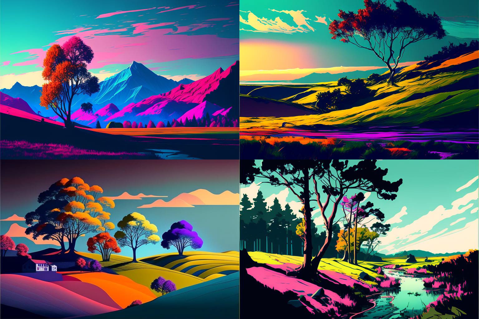 landscape, Analogous Colors
