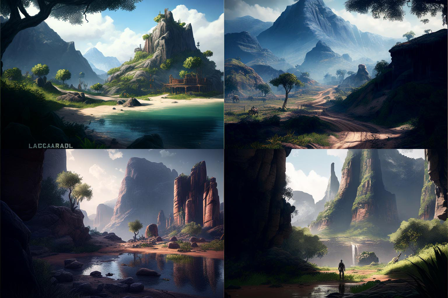 landscape, Uncharted 4 Style