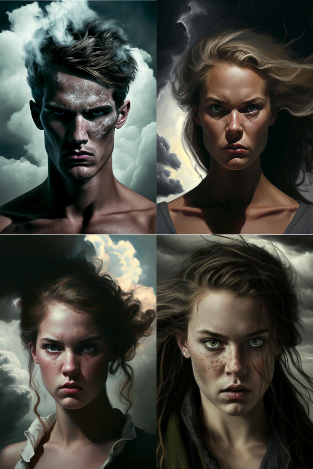 portrait, Threatening clouds