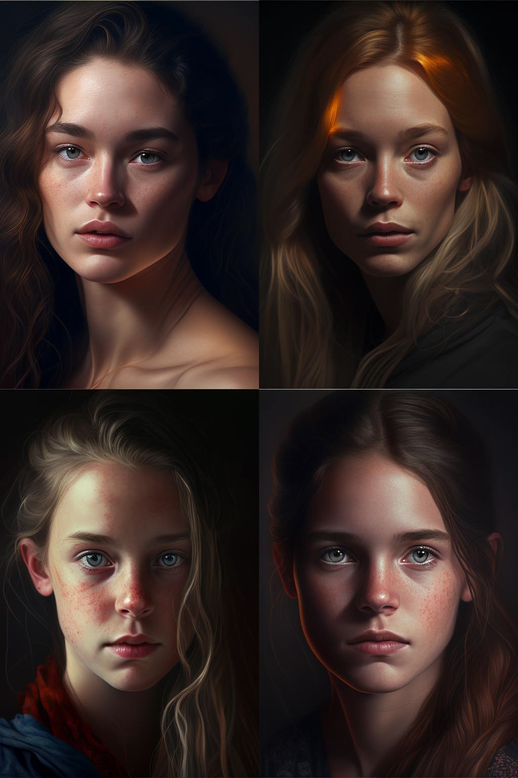portrait, darkening