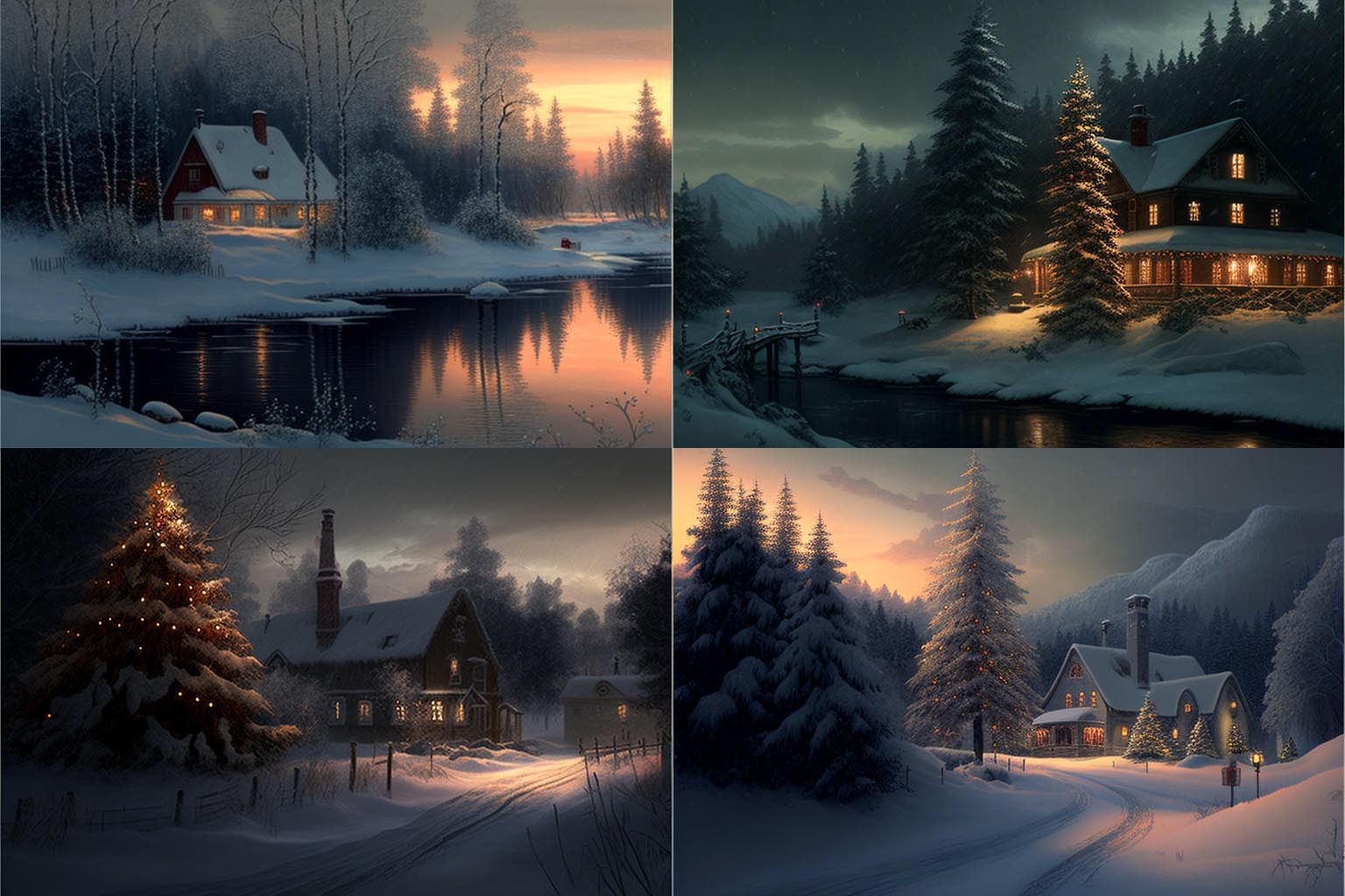 landscape, Christmas time