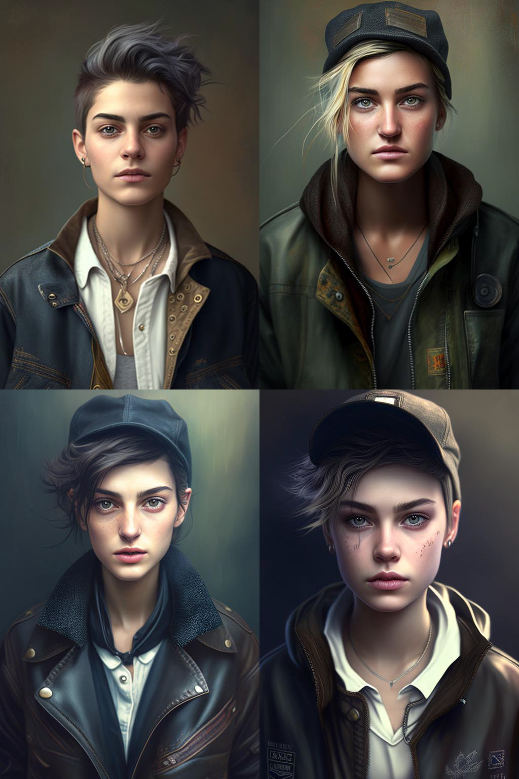 Portrait, Tomboy fashion style