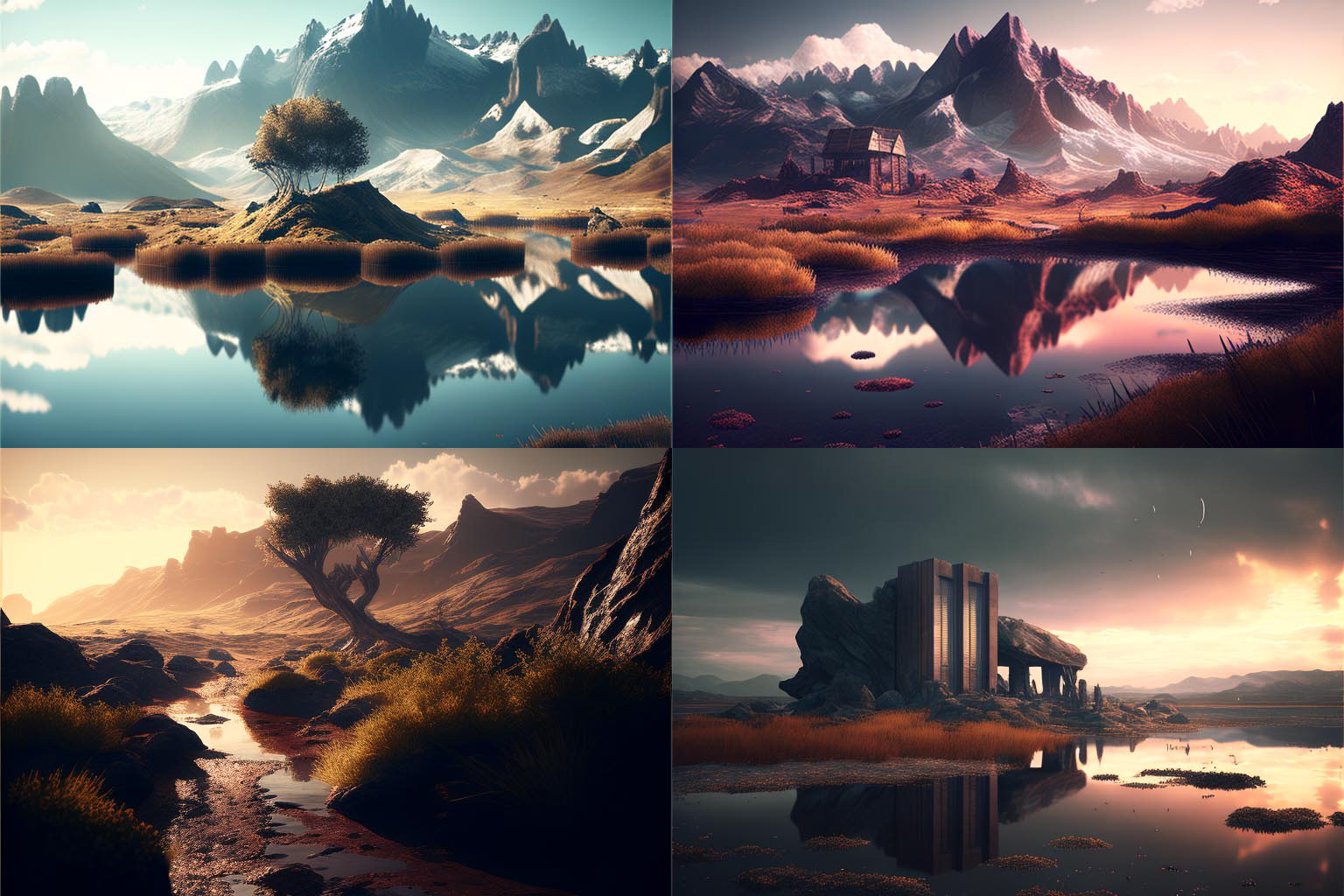 landscape, octane render