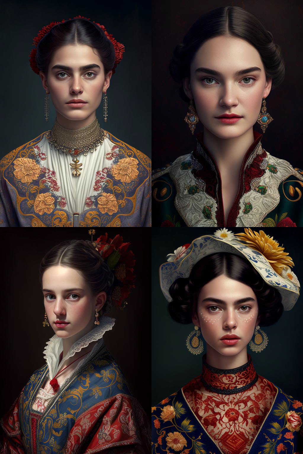 Portrait, Spanish Ornament fashion style