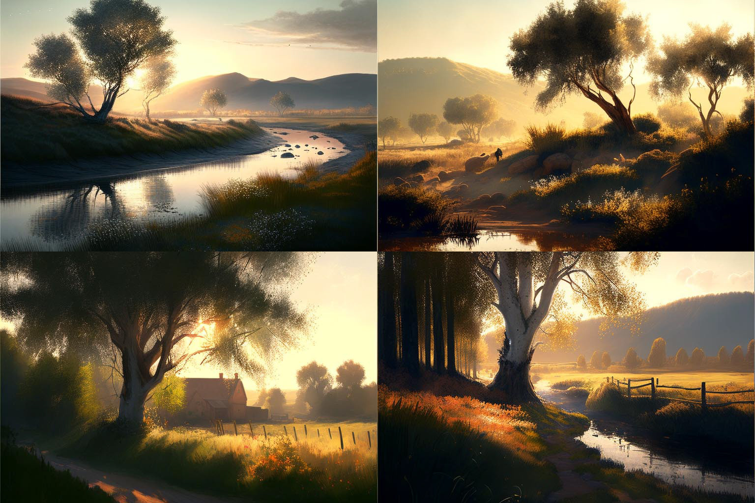 landscape, morning light