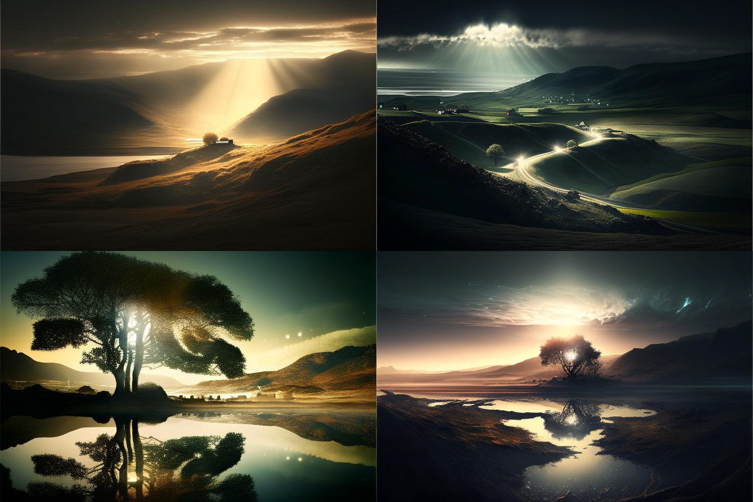 landscape, light diffusion