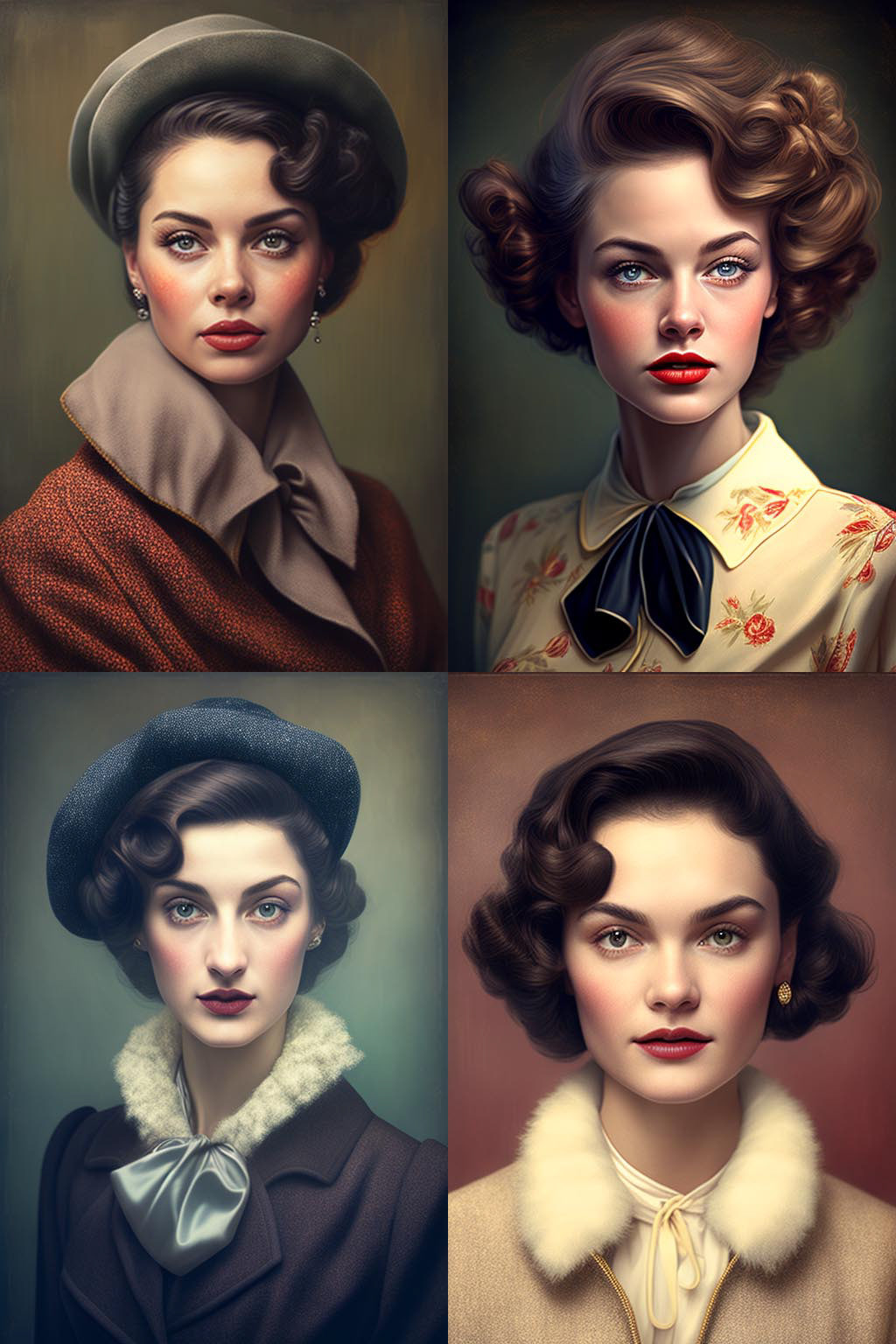 Portrait, Vintage fashion style