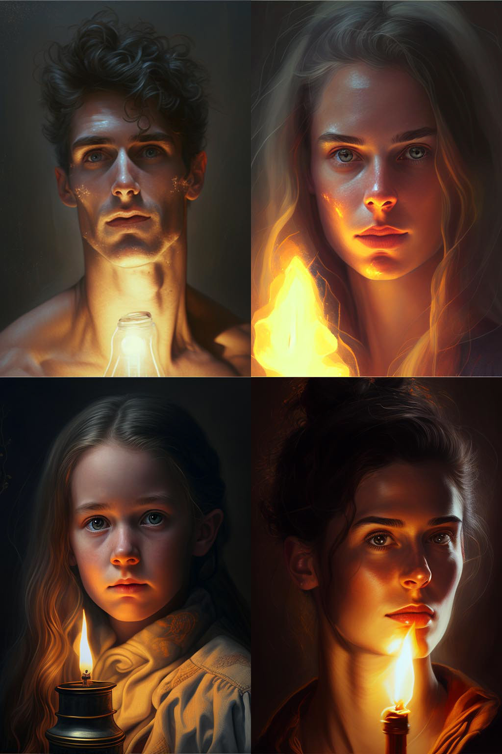 portrait, Incandescent Light